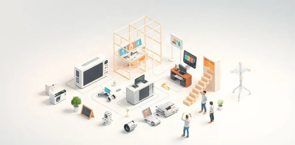 Hero illustration for the article “The Evolution of Technology: How Modern Achievements Shape the Future”